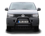 BLACK POWDER COATED BULLBAR WITH SKID PLATE SUITABLE FOR VW T5 (2003-2015)