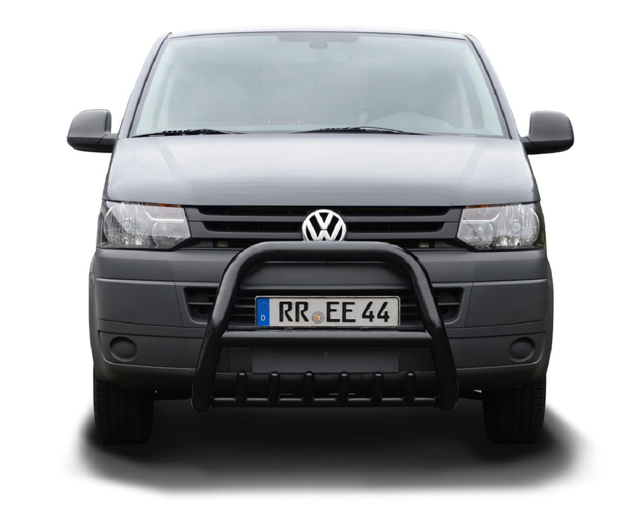 BLACK POWDER COATED BULLBAR WITH SKID PLATE SUITABLE FOR VW T5 (2003-2015)