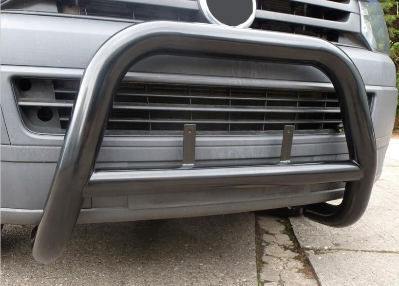 BLACK POWDER COATED BULLBAR PLATE SUITABLE FOR VW T5 (2003-2015)