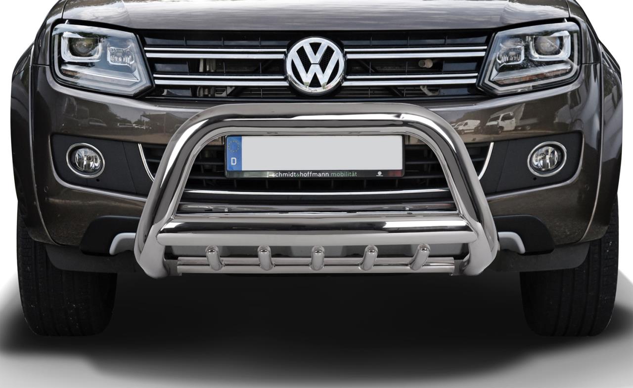Stainless steel bullbar + underride protection for VW Amarok