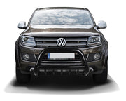 Black powder coated bullbar + underride protection VW Amarok