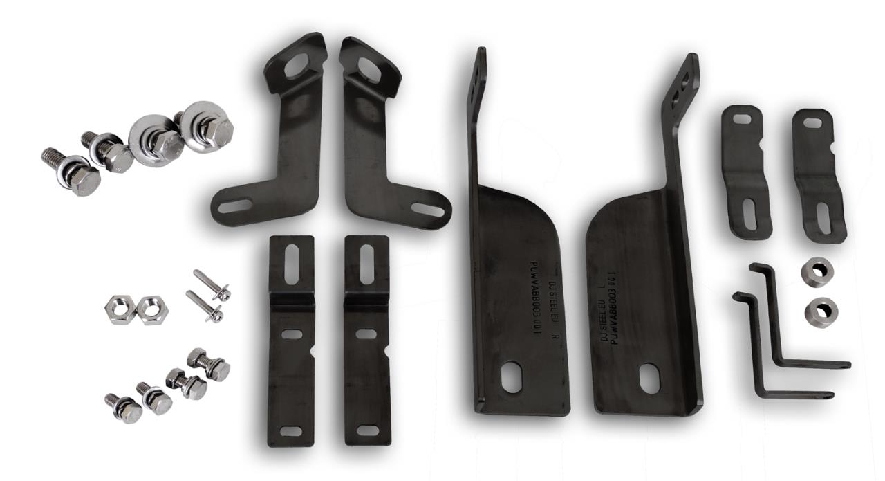 Black powder coated bullbar + underride protection VW Amarok