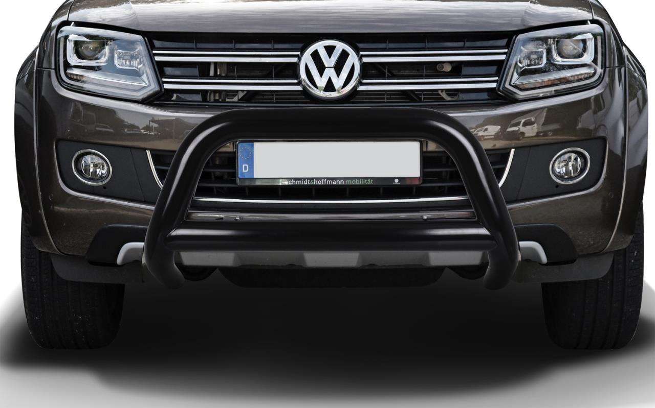 Black powder coated bullbar suitable for VW Amarok (2010-2020)