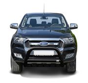 BLACK POWDER COATED BULLBAR WITH SKID PLATE SUITABLE FOR FORD RANGER (2012-2018)