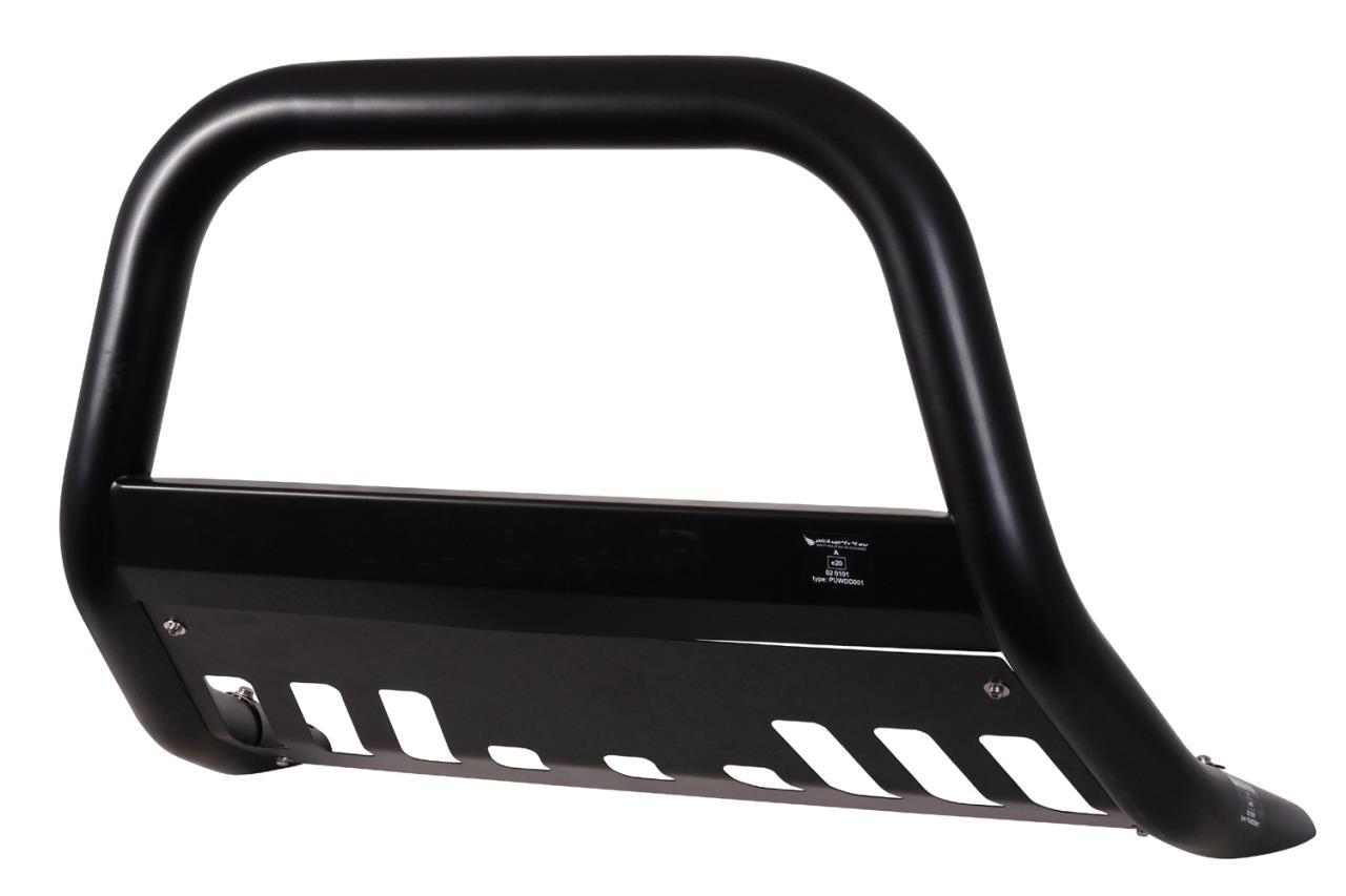 BLACK POWDER COATED BULLBAR WITH SKID PLATE SUITABLE FOR DACIA DUSTER SD (2010-2017)