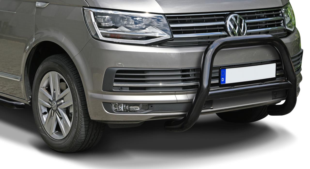 BLACK POWDER COATED BULLBAR PLATE SUITABLE FOR VW T6 (2015-2019)
