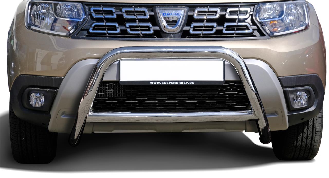 Stainless steel bullbar for Dacia Duster SR (2018-2022)