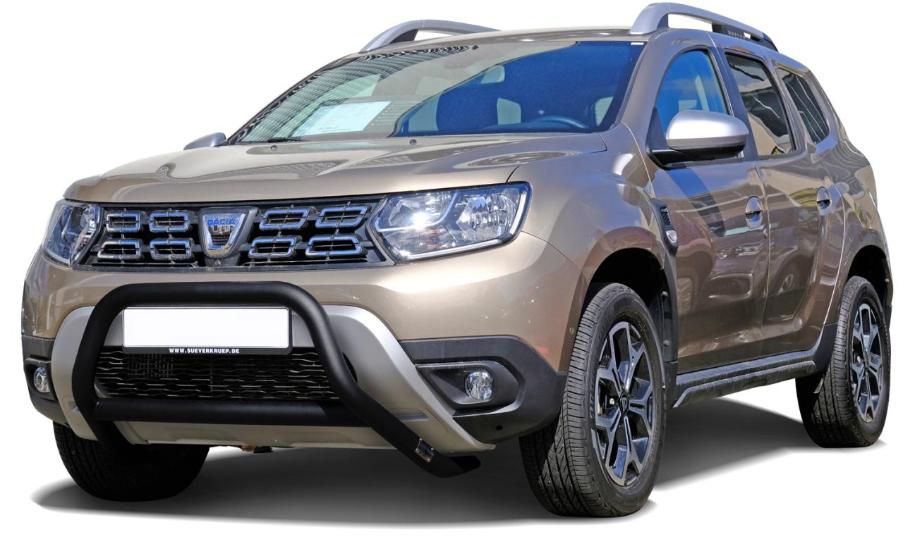 HSP black powder coated bullbar for Dacia Duster SR (2018-2022)