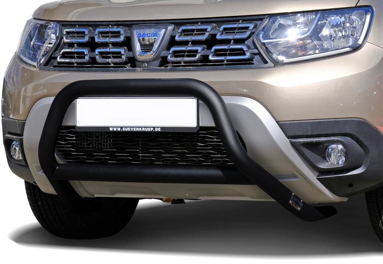 HSP black powder coated bullbar for Dacia Duster SR (2018-2022)