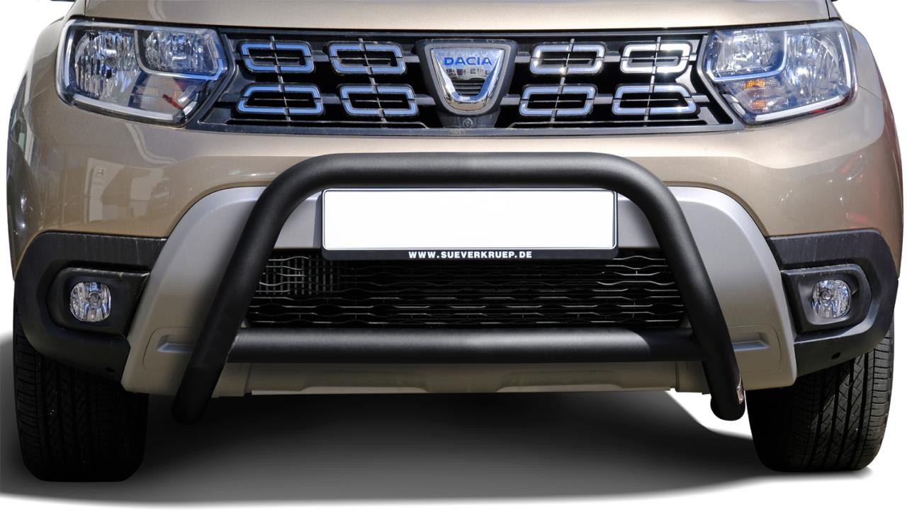 HSP black powder coated bullbar for Dacia Duster SR (2018-2022)