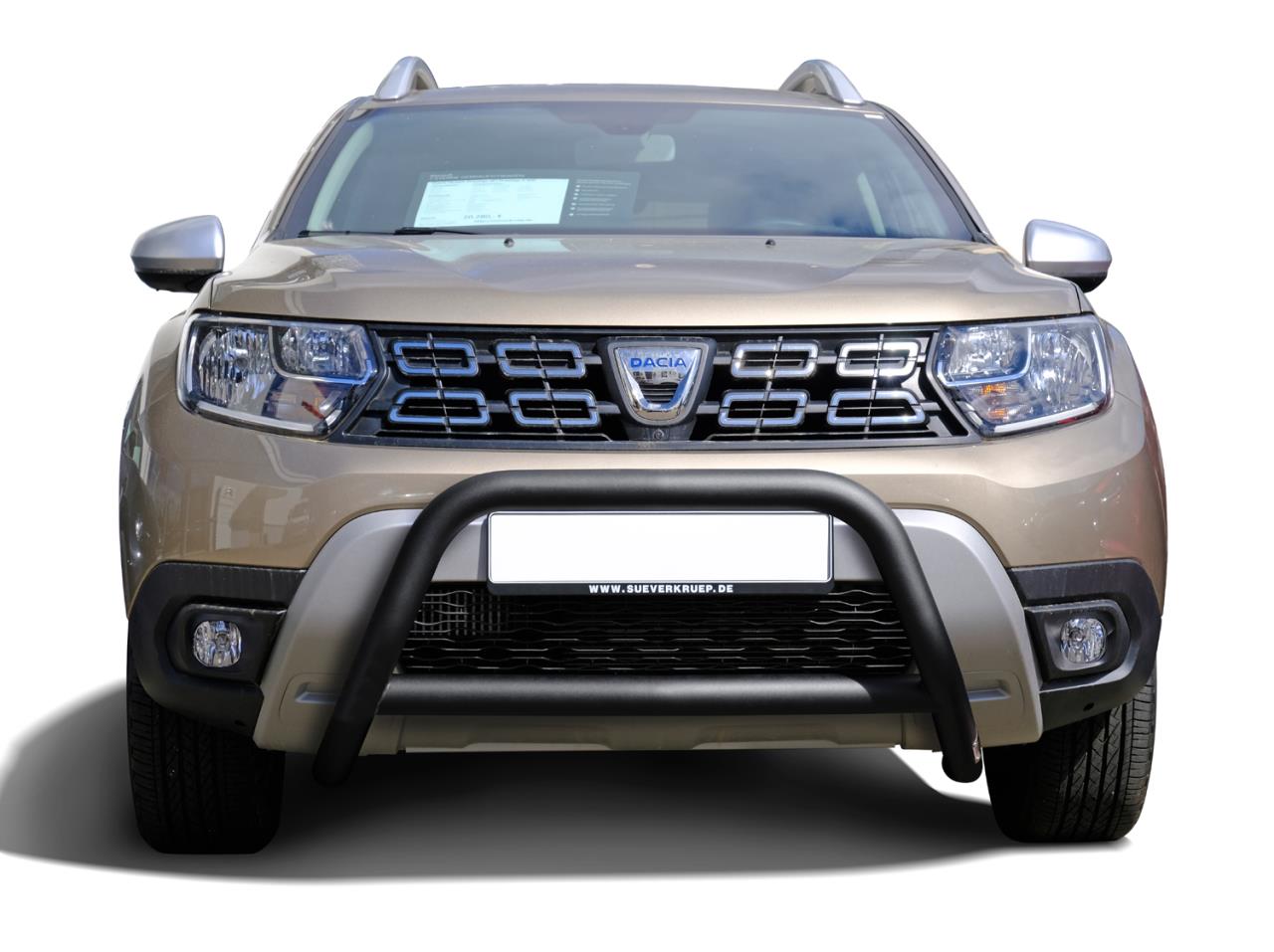 HSP black powder coated bullbar for Dacia Duster SR (2018-2022)