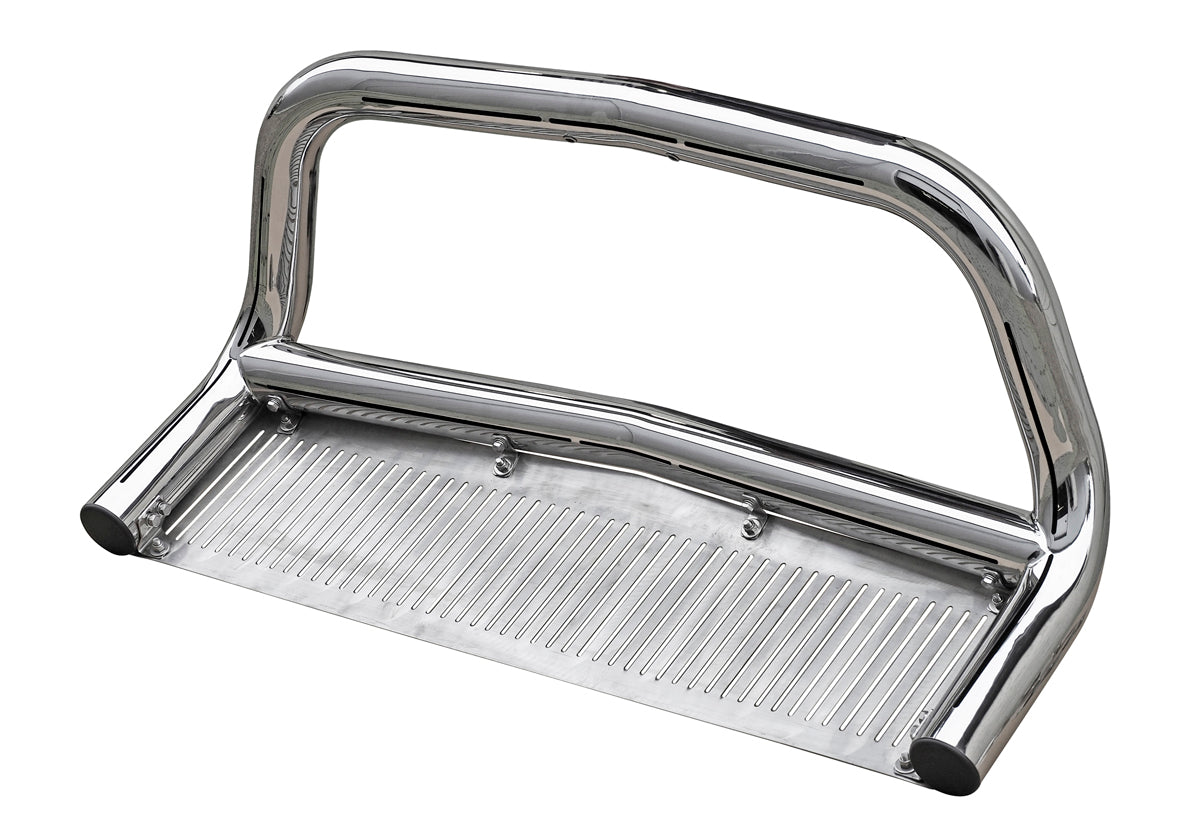 STAINLESS STEEL BULLBAR WITH SKID PLATE SUITABLE FOR MERCEDES-BENZ X-CLASS (2017-2020)