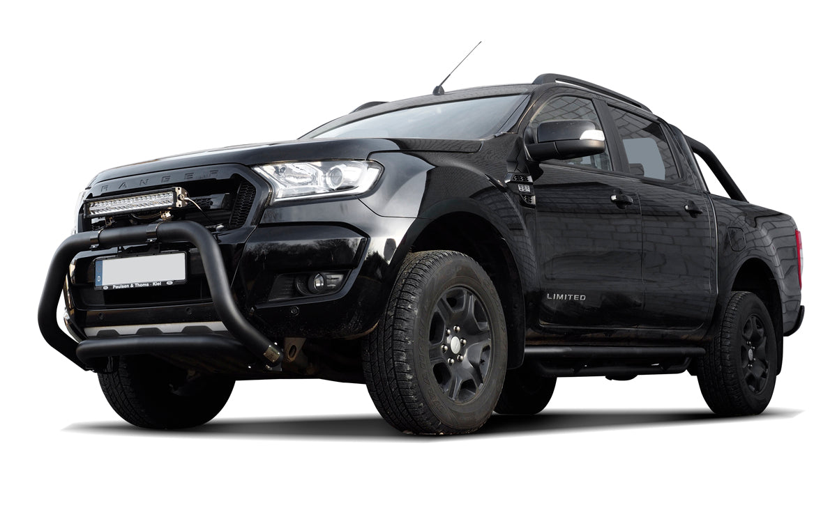 BLACK POWDER COATED BULLBAR SUITABLE FOR FORD RANGER (2012-2018)