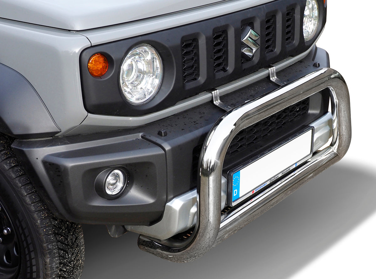 Roestvrijstalen bullbar met skidplate geschikt voor Suzuki Jimny GJ (07/2018-)
