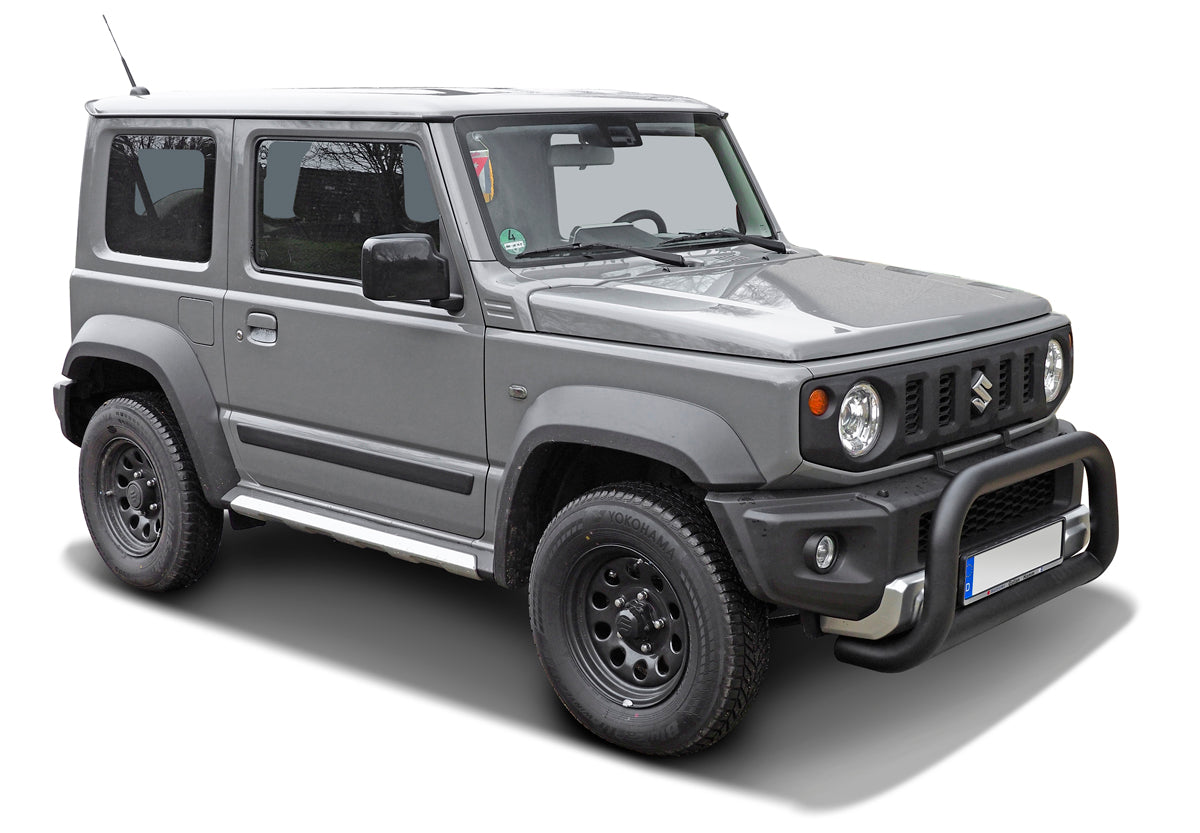 BLACK POWDER COATED BULLBAR WITH SKID PLATE SUITABLE FOR SUZUKI JIMNY GJ (07/2018-)