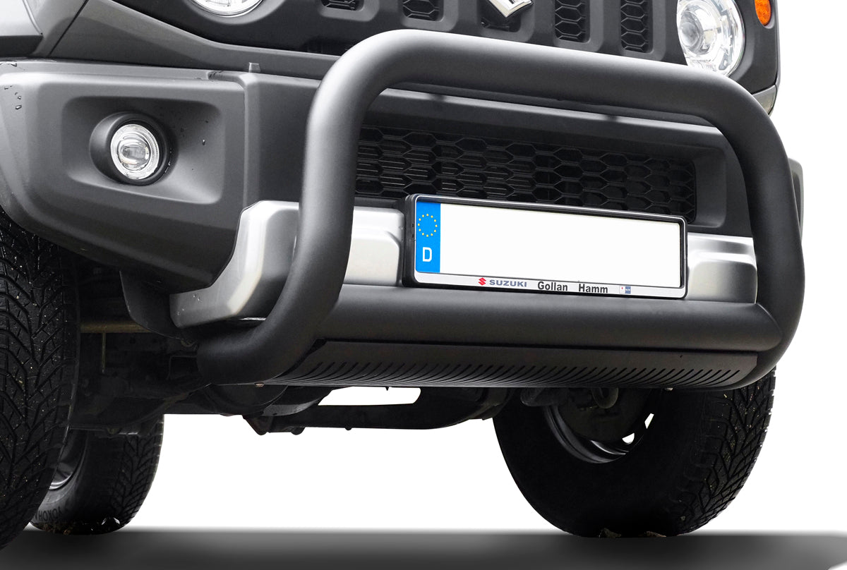 BLACK POWDER COATED BULLBAR WITH SKID PLATE SUITABLE FOR SUZUKI JIMNY GJ (07/2018-)