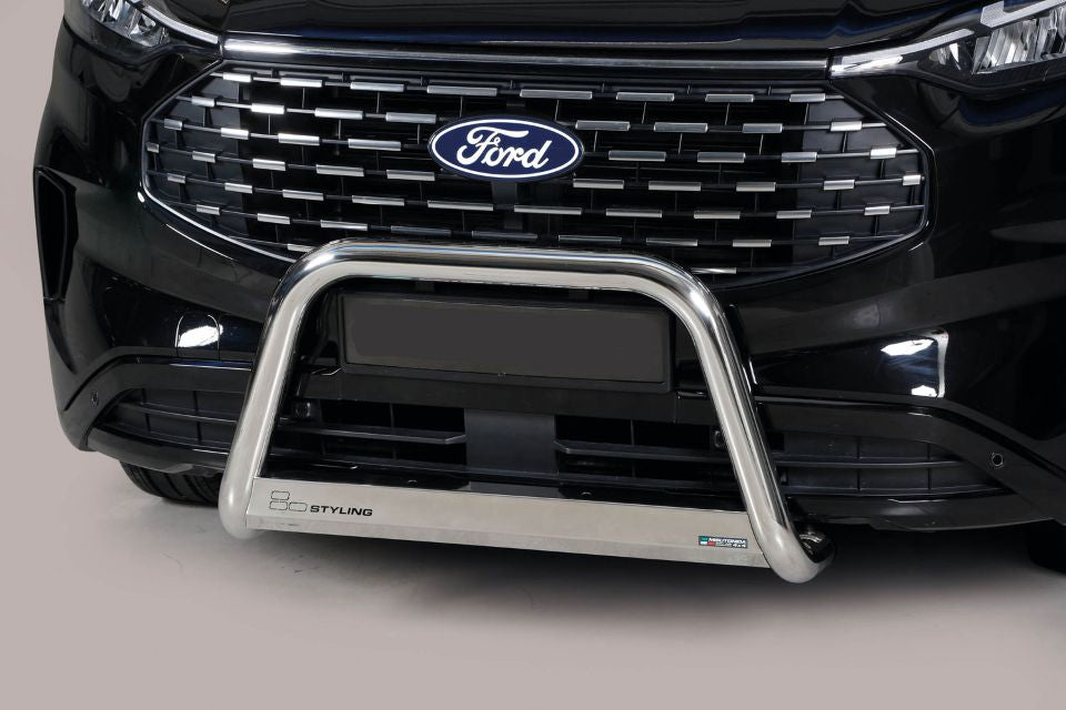 STAINLESS STEEL BULL BAR Ø 63 MM FITS FORD TRANSIT CUSTOM (2024-) / TOURNEO CUSTOM (2024-)