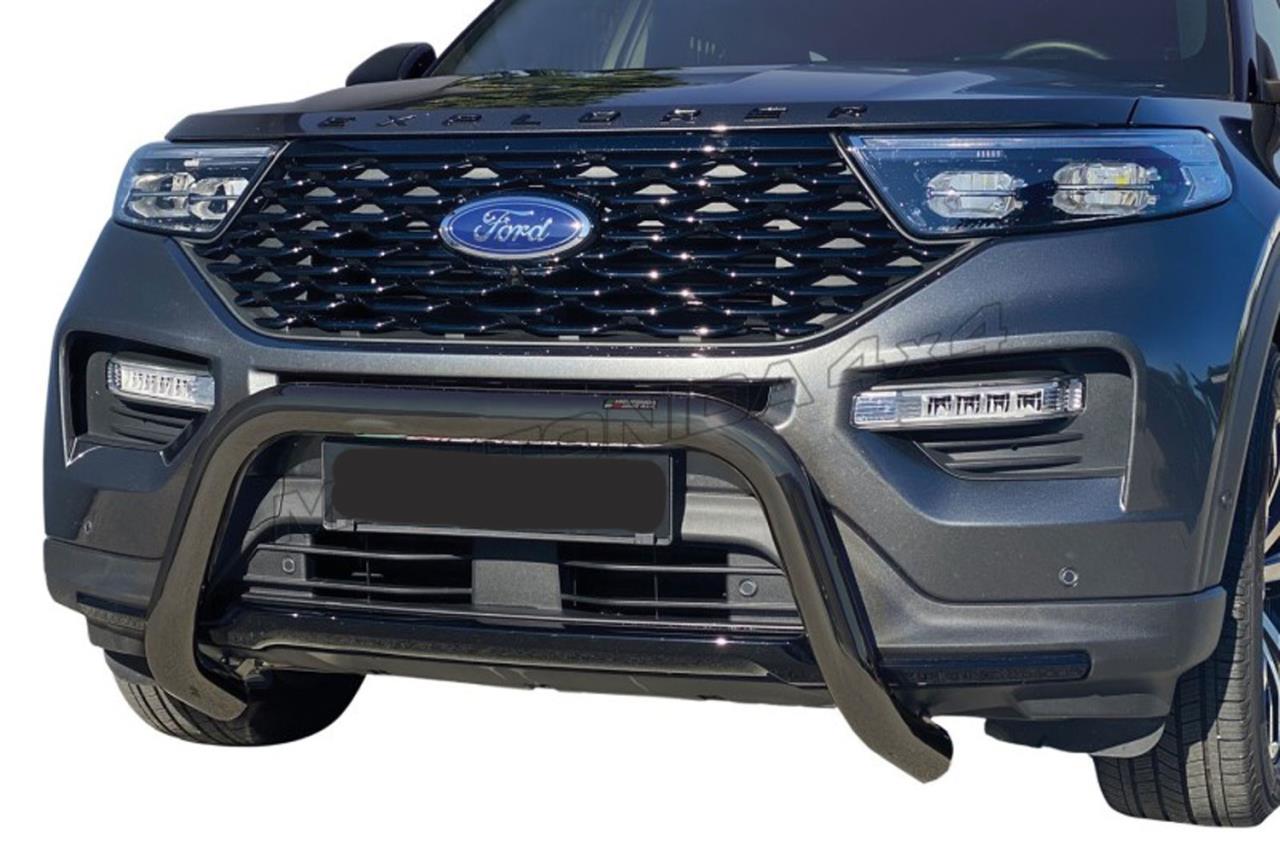 BLACK BULLBAR Ø 76 MM SUITABLE FOR FORD EXPLORER (2021-)