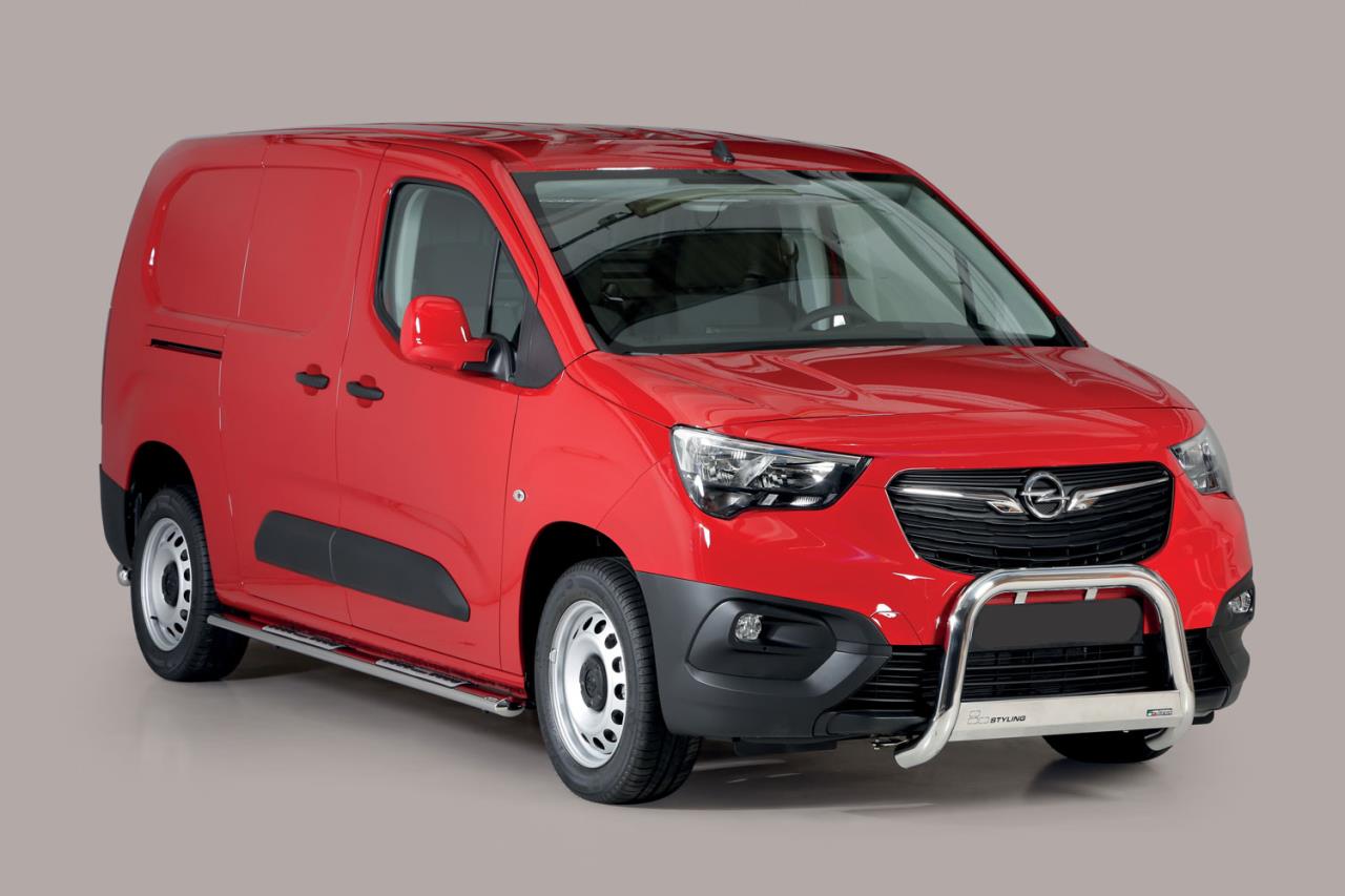 STAINLESS STEEL BULLBAR Ø 63 MM SUITABLE FOR OPEL COMBO (2018-2023)