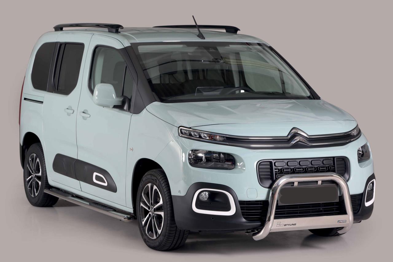 Stainless steel bullbar Ø 63 mm suitable for Citroen Berlingo (2018-)