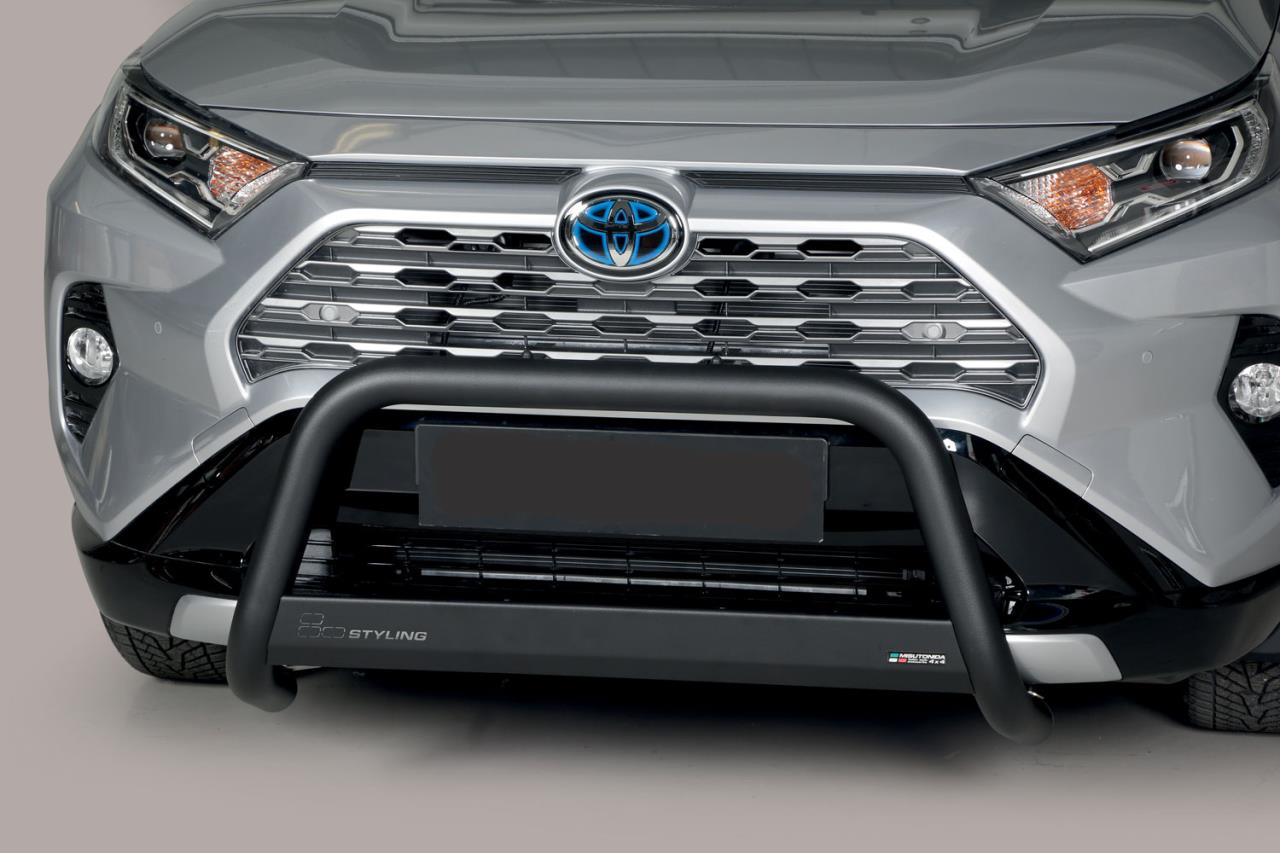 BLACK BULLBAR Ø 63 MM SUITABLE FOR TOYOTA RAV 4 HYBRID (2019-)