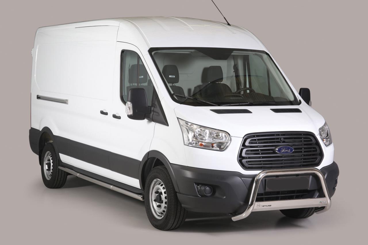 STAINLESS STEEL BULLBAR Ø 63 MM SUITABLE FOR FORD TRANSIT (2014-2024)