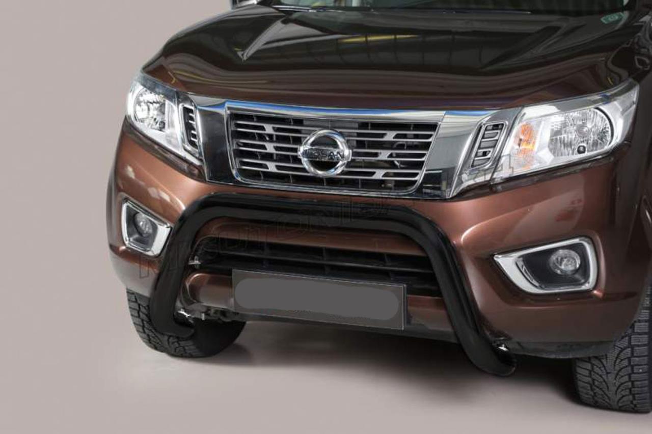 Black bullbar Ø 76 mm suitable for Nissan Navara NP300 D231 (2015-2021)
