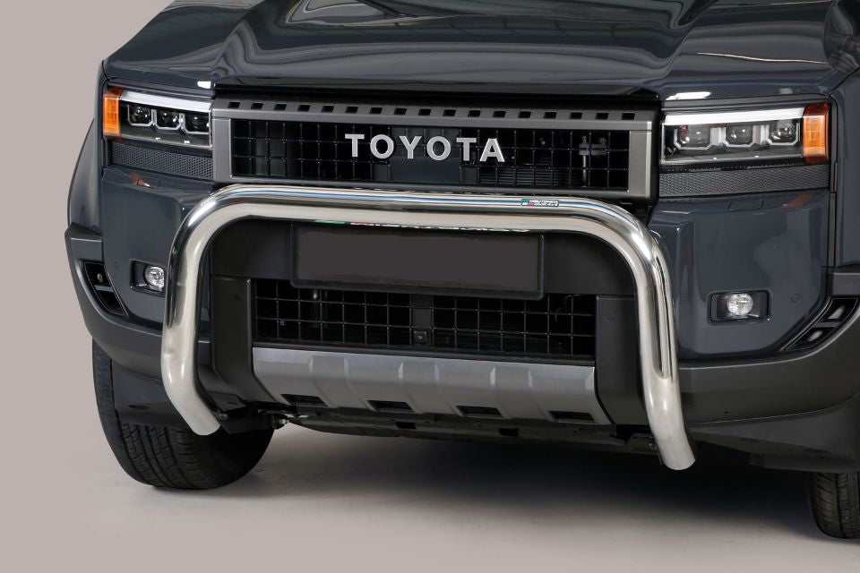STAINLESS STEEL BULLBAR Ø 76 MM SUITABLE FOR TOYOTA LANDCRUISER 250 (2024-)