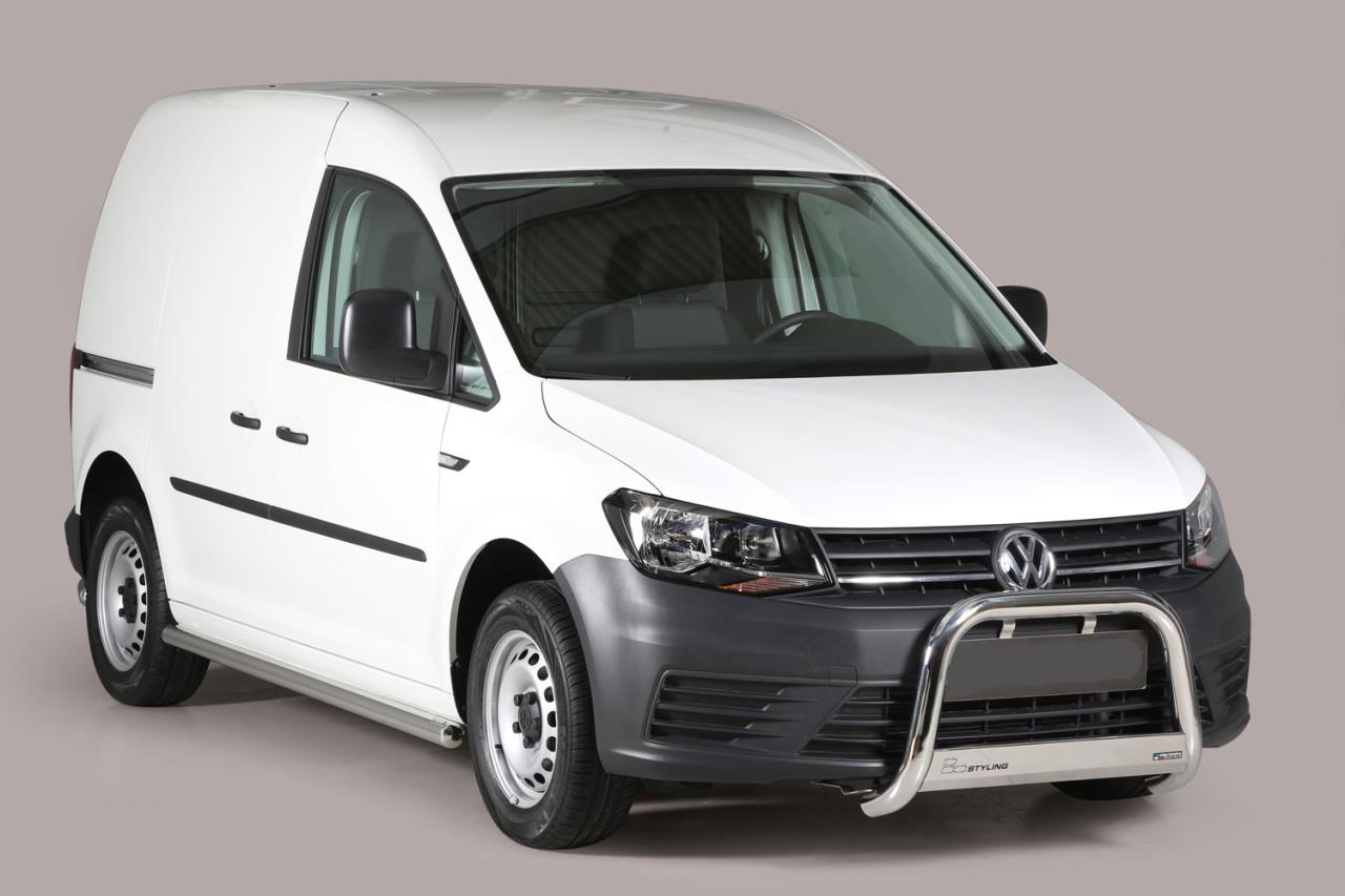 STAINLESS STEEL BULLBAR Ø 63 MM SUITABLE FOR VW CADDY (2015-2020)