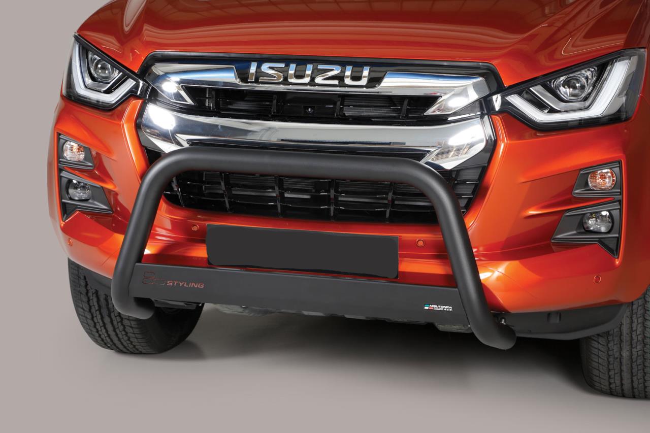 BLACK BULLBAR Ø 63 MM SUITABLE FOR ISUZU D-MAX (2020-2023)