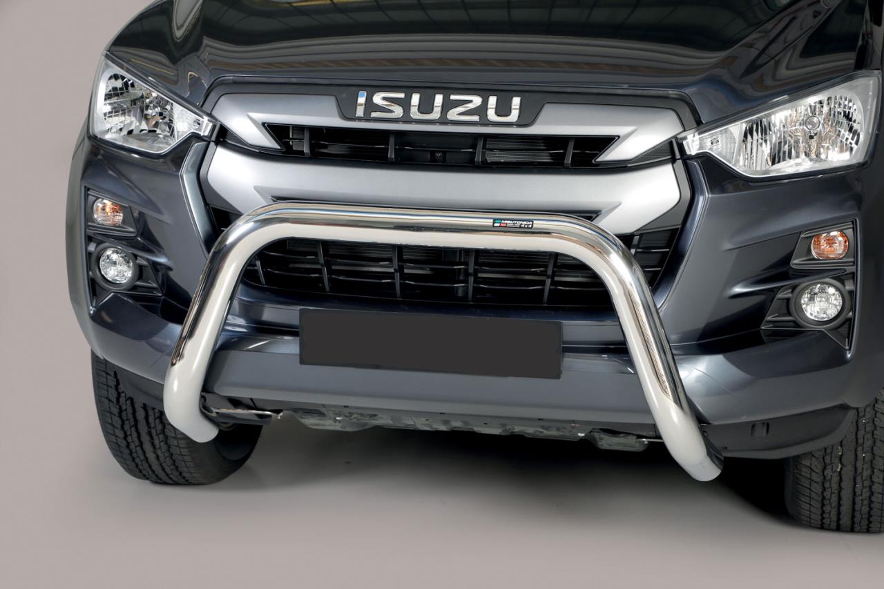 STAINLESS STEEL BULLBAR Ø 76 MM SUITABLE FOR ISUZU D-MAX (2020-2023)