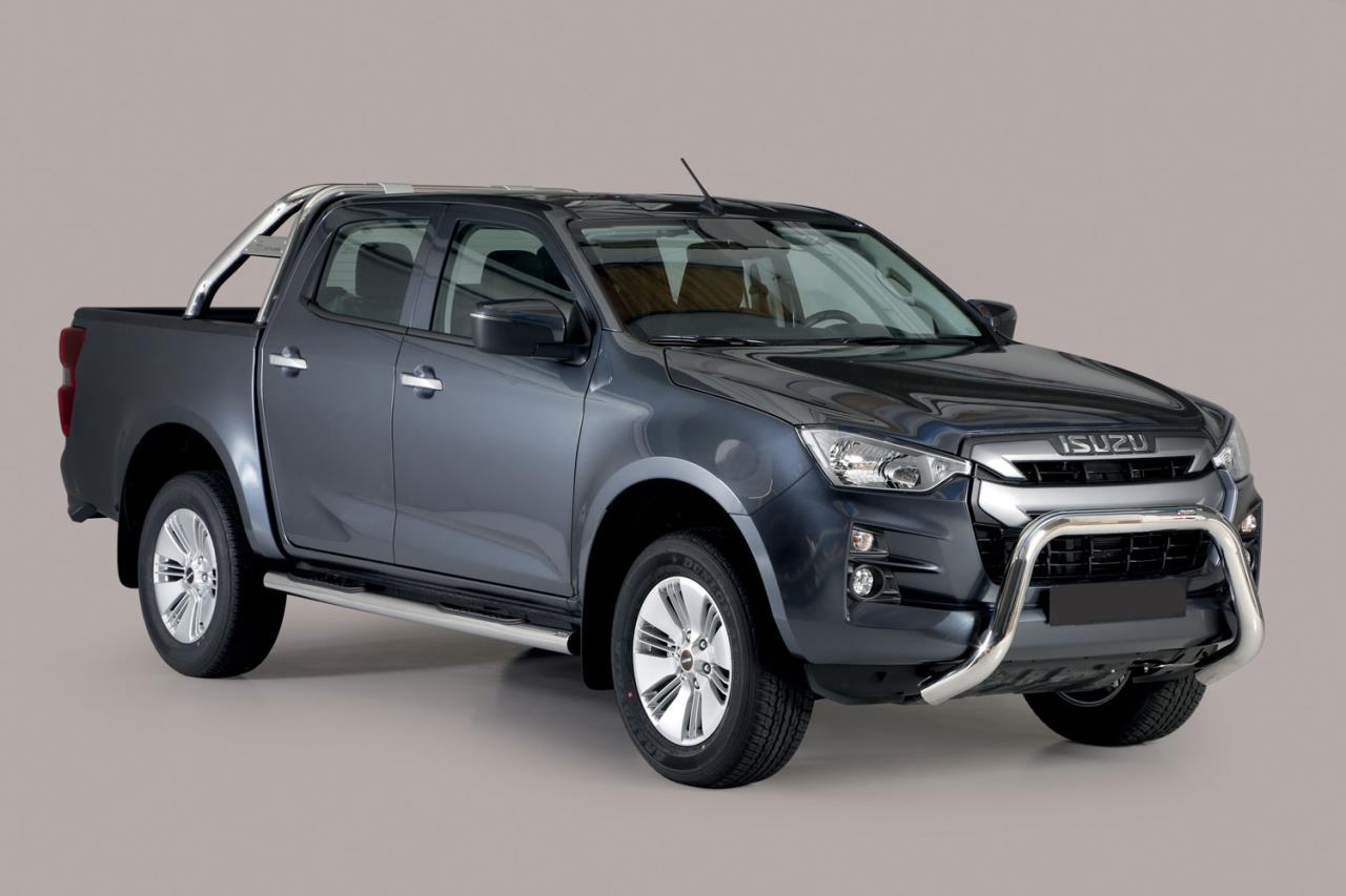 STAINLESS STEEL BULLBAR Ø 76 MM SUITABLE FOR ISUZU D-MAX (2020-2023)