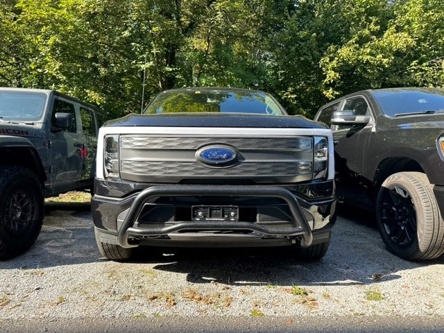 Ford F150 Lightning fitted with a black bullbar