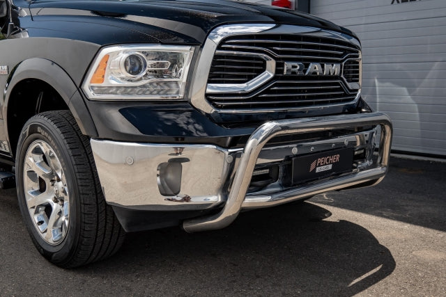 Close view of a bullbar on a Dodge Ram Classic